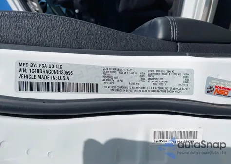 2022 Dodge Durango Sxt Rwd from USA, damaged, VIN 1C4RDHAG0NC130596